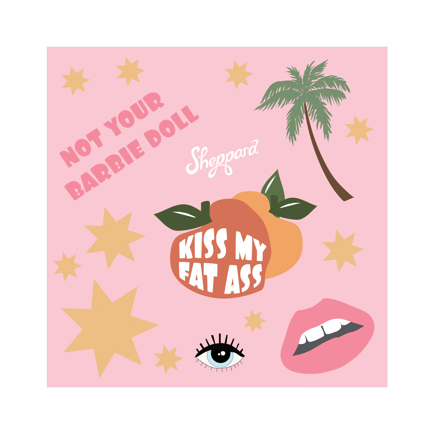 Sheppard - Kiss My Fat Ass Sticker Sheet